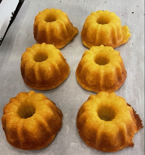 Apricot Nectar Cakelets with Lemon Glaze