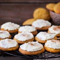 Easy Pumpkin Cookies with Vanilla Butter Icing