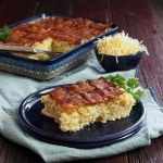 Macaroni & Cheese Quiche with Latticed Bacon