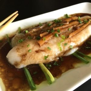 Steamed Cod Fillet with Ginger and Soy sauce