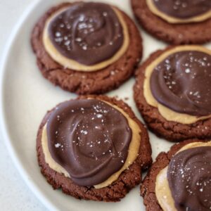 Vegan Buckeye Cookies (Crumbl Copycat, Gluten-free)