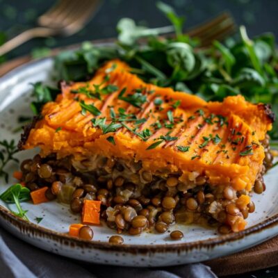 Lentil and Sweet Potato Shepherd's Pie
