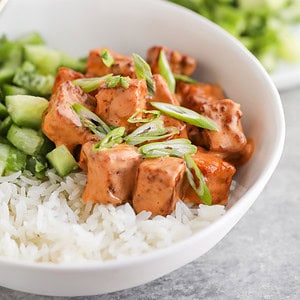 Air Fryer Bang Bang Tofu Bowls