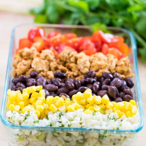 Ground Chicken Burrito Bowls