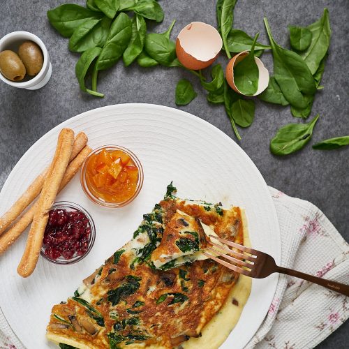 Spinach Omelet - The Breakfast of Champions