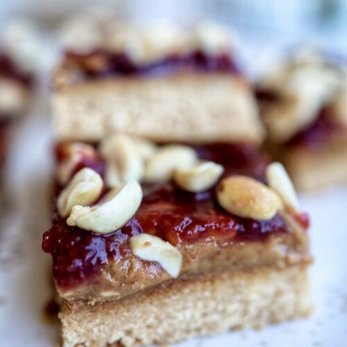 Vegan Peanut Butter and Jelly Bars