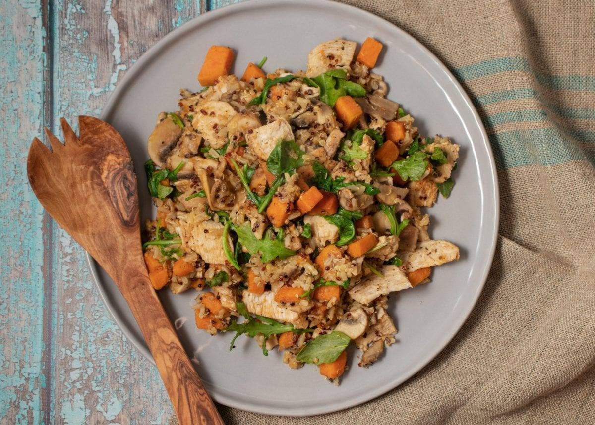 Sweet Potato and Dirty Rice Chicken