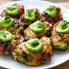 Baked Chicken Thighs With Special Green Sauce