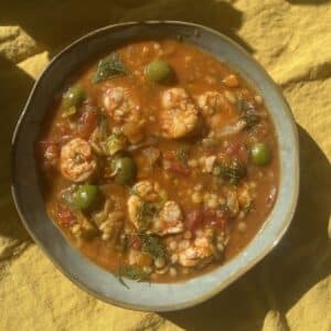 Trader Joe's Harvest Blend Shrimp Stew
