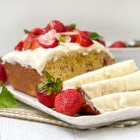 Strawberry Bread with Lemon Icing