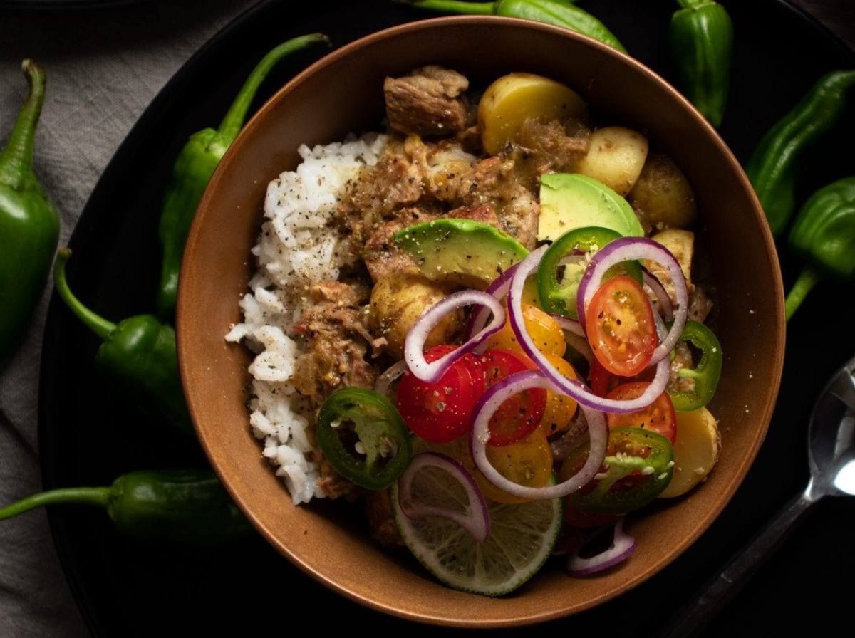 Green Chili ad Pork Shoulder Stew
