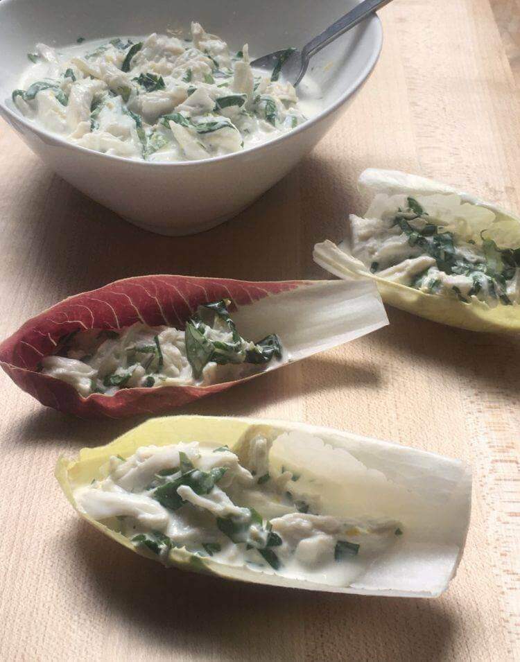 Green Goddess Crab Salad with Endive