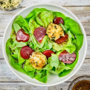 Warm Goat Cheese Balsamic Vinaigrette Salad