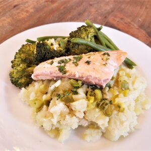 Salmon and Spring Onion Mash