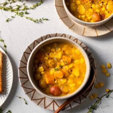 Vegan Corn and Squash Chowder