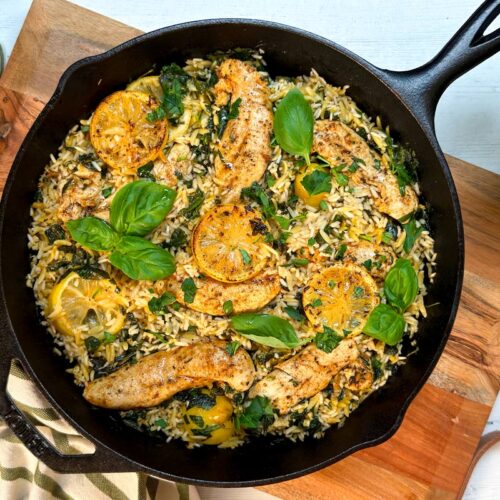 Easy One Pot Chicken Tenders and Rice Pilaf