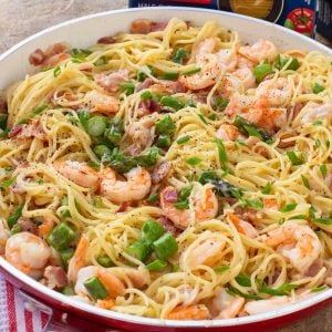 Shrimp Asparagus Carbonara