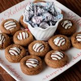 White Chocolate Kissed Gingerbread Cookies