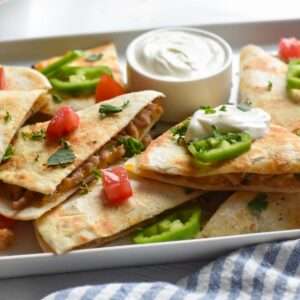 Spicy Pork Quesadillas