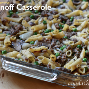 Stroganoff Casserole, Gluten Free Dairy Free with Freezer Instructions