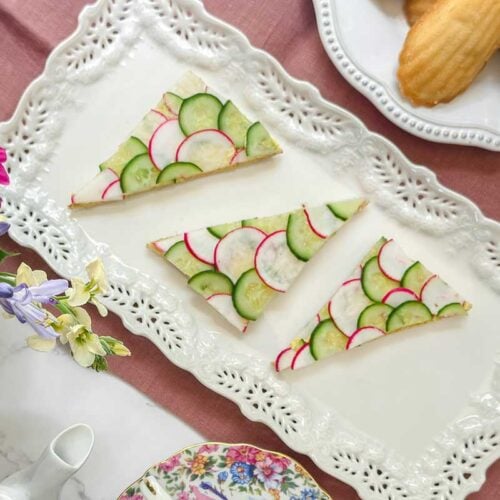 Radish and Cucumber Tea Sandwiches