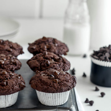 Small Batch Triple Chocolate Muffins