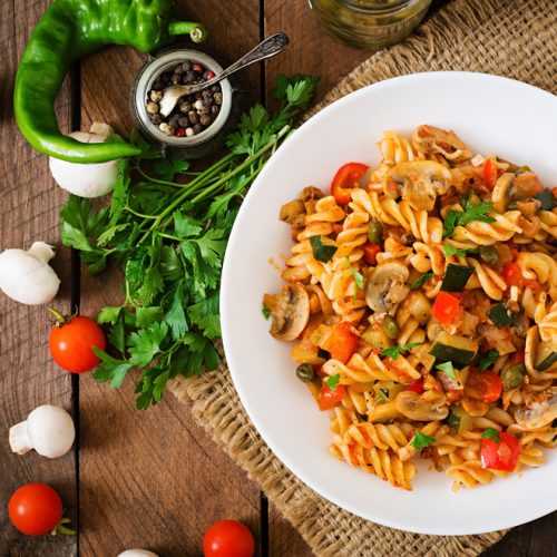 Zucchini Mushroom Pasta
