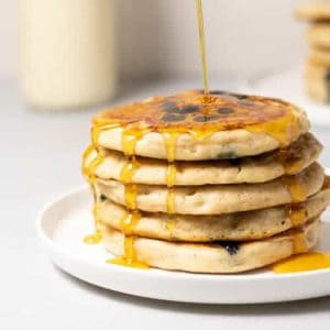 Fluffy Vegan Pancakes with Blueberries
