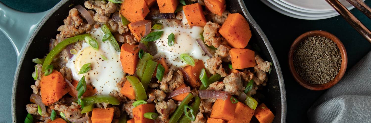 Sausage and Sweet Potato Breakfast Skillet