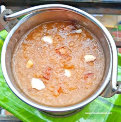 Kerala rice payasam with jaggery / Ari payasam
