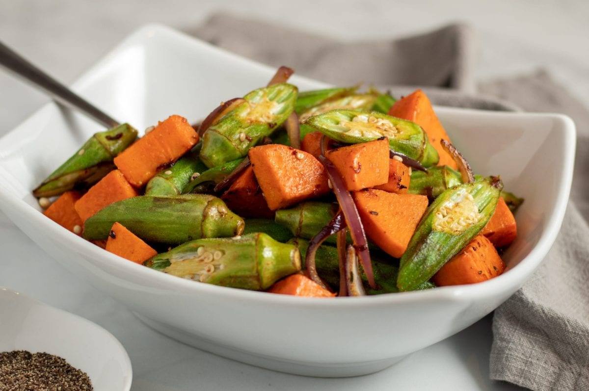 The Perfect Side, Sweet Potato and Okra