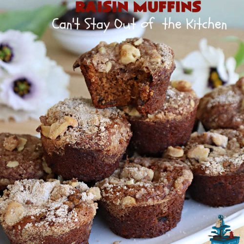 Gingerbread Streusel Raisin Muffins