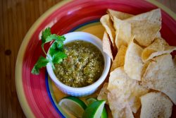 Charred Tomatillo Salsa (GF) (V)