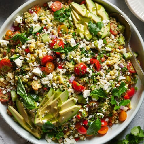 Corn, Tomato, and Avocado Quinoa Salad