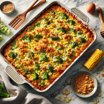 Thanksgiving Feast: Corn and Broccoli Casserole for a Hearty Side Dish