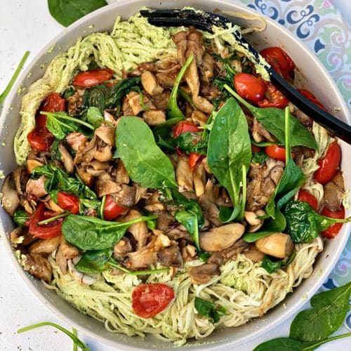 Versatile Pasta with Mushrooms, Spinach & Tomatoes