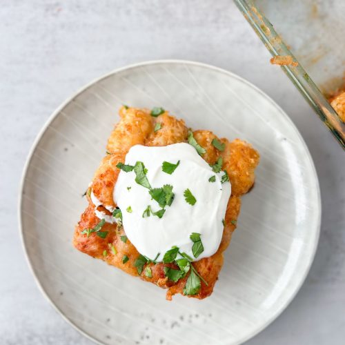 Taco Tater Tot Casserole with Ground Beef