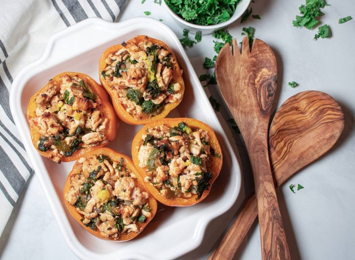Turkey and Kale Stuffed Pepper
