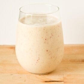 Banana Peach Vanilla-Maple Almond Milk Smoothie