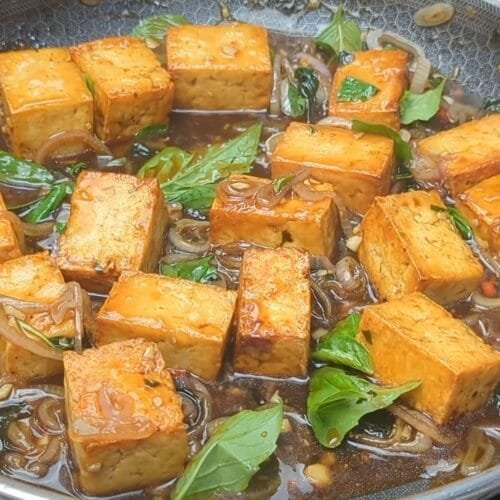 Thai Basil Braised Tofu