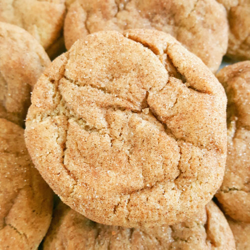 Egg-Free Chewy Cinnamon Sugar Cream Cheese Cookies