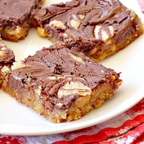 Nutella Peanut Butter Swirl Bars
