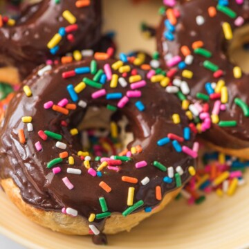 Air Fryer Donuts with Chocolate Glaze