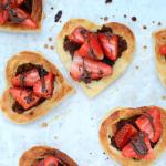 Nutella Strawberry Puff Pastry Hearts