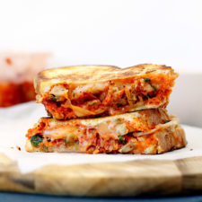 Roast Pork, Kimchi and Cheese Toastie