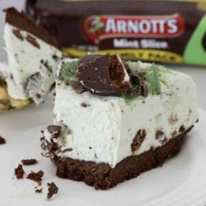 No Bake 'Mint Slice' Peppermint Cheesecake