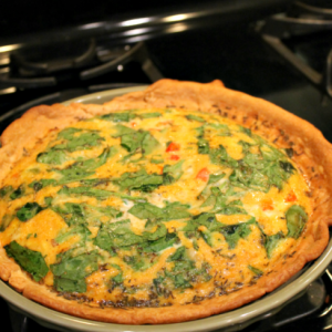Red Pepper and Spinach Dairy Free Quiche