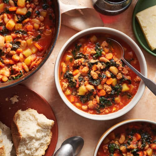 Italian Sausage, Kale, and White Bean Soup