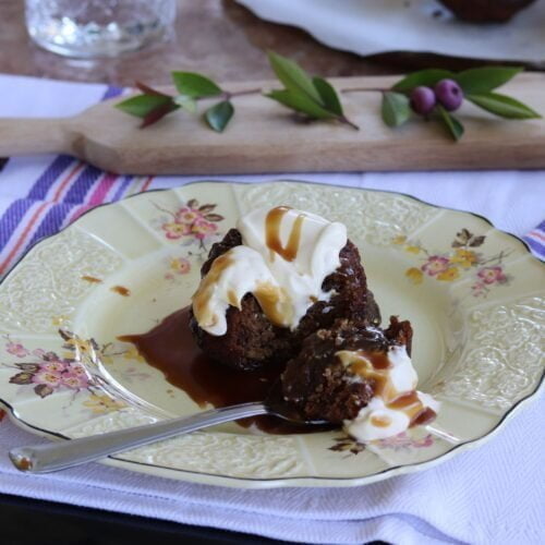 Date and Ginger toffee puddings