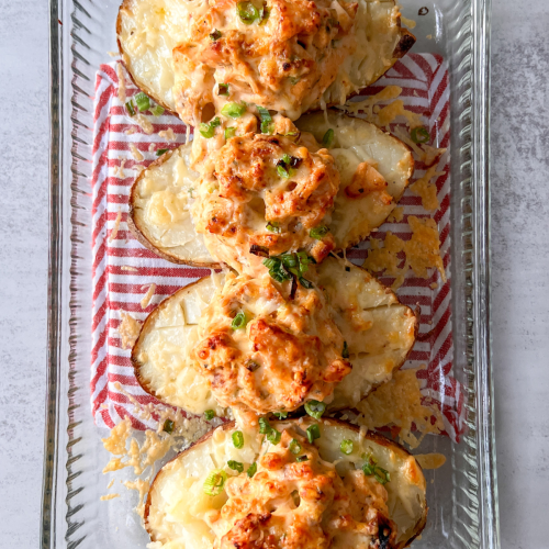 Lightened Up Buffalo Chicken Baked Potato